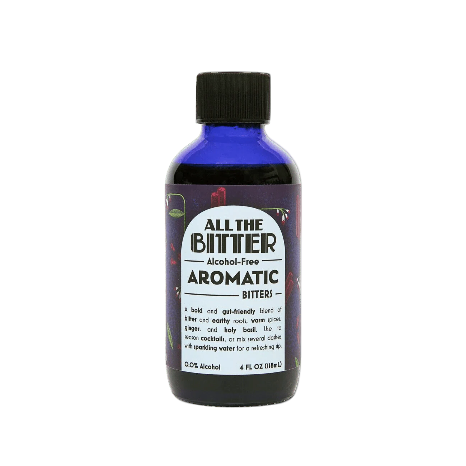 Bottle of All The Bitter Aromatic Bitters on a white background