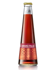 Bottle of Amaro Falso non-alcoholic cocktail on a white background