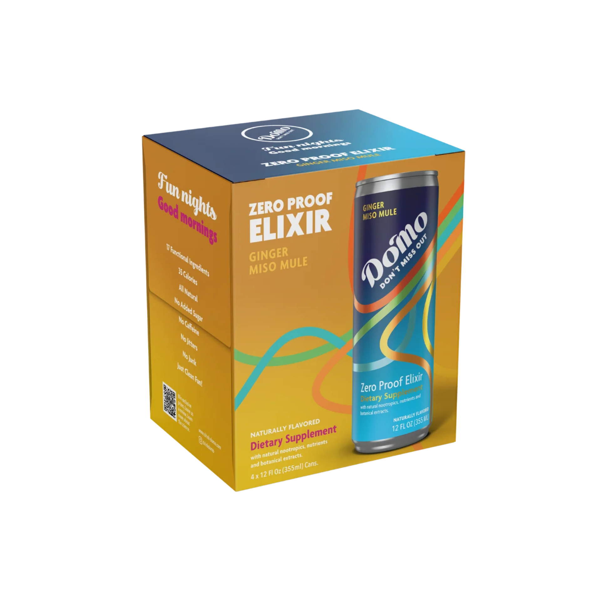 Do'Mo - Ginger Miso Mule - Functional Beverage - 4pk 12oz can