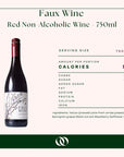 Faux Wine - Red Non-Alcoholic Wine - 750ml- Boisson