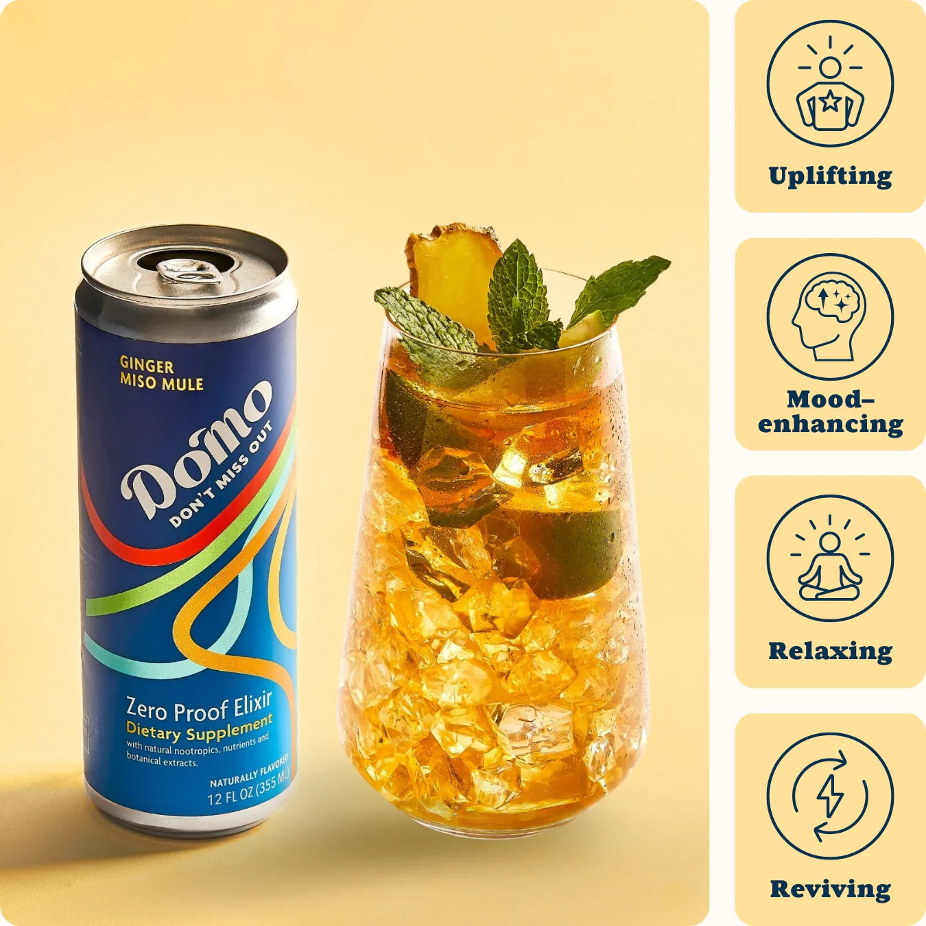 Do'Mo - Ginger Miso Mule - Functional Beverage - 4pk 12oz can Do'Mo - Ginger Miso Mule - Functional Beverage - 4pk 12oz can