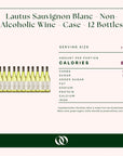 Lautus Sauvignon Blanc - Non-Alcoholic Wine - Case - 12 Bottles - Boisson