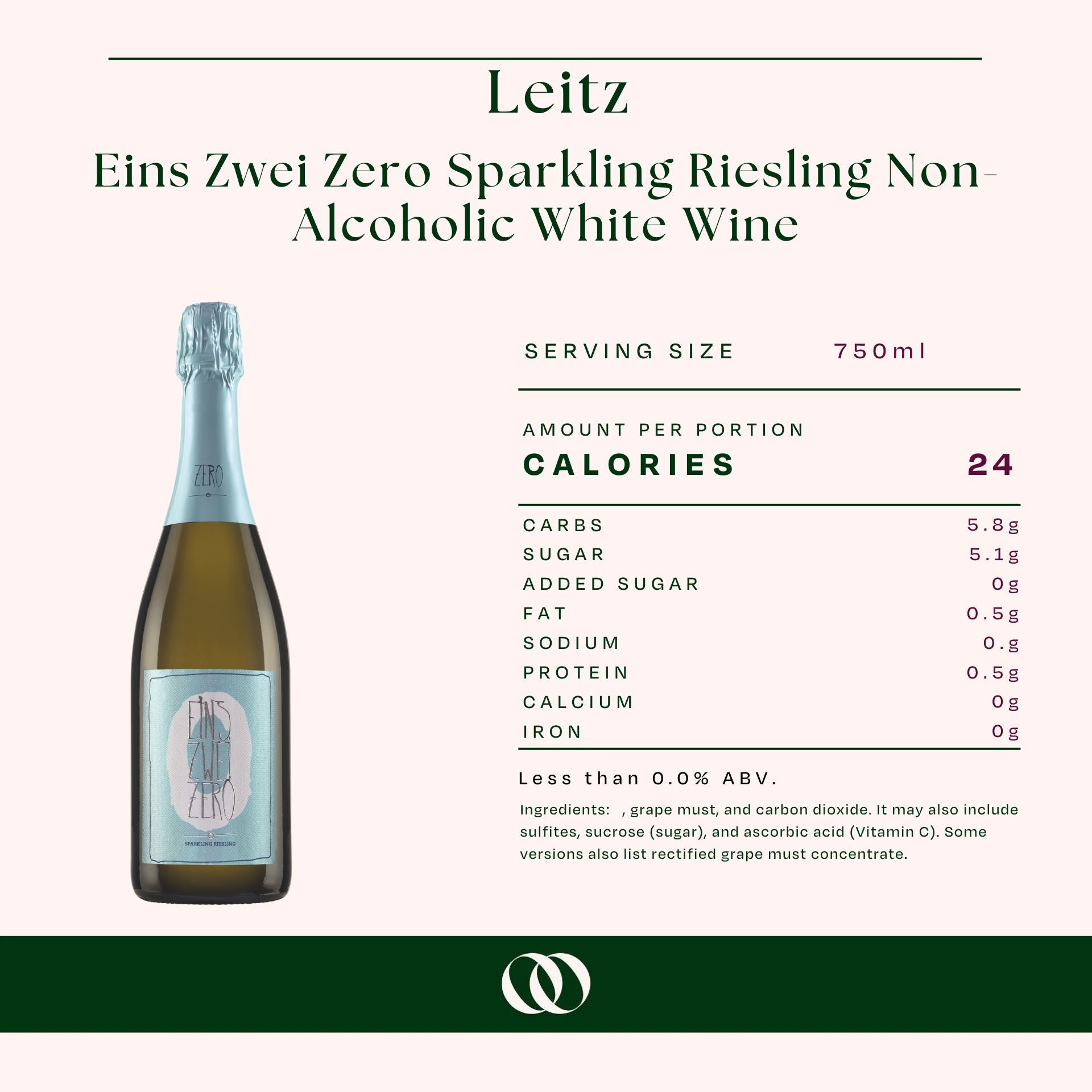 Leitz - Eins Zwei Zero Sparkling Riesling Non-Alcoholic White Wine