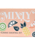 Box of MIXTY Classic Cocktail Kit with fruit illustrations on a white background