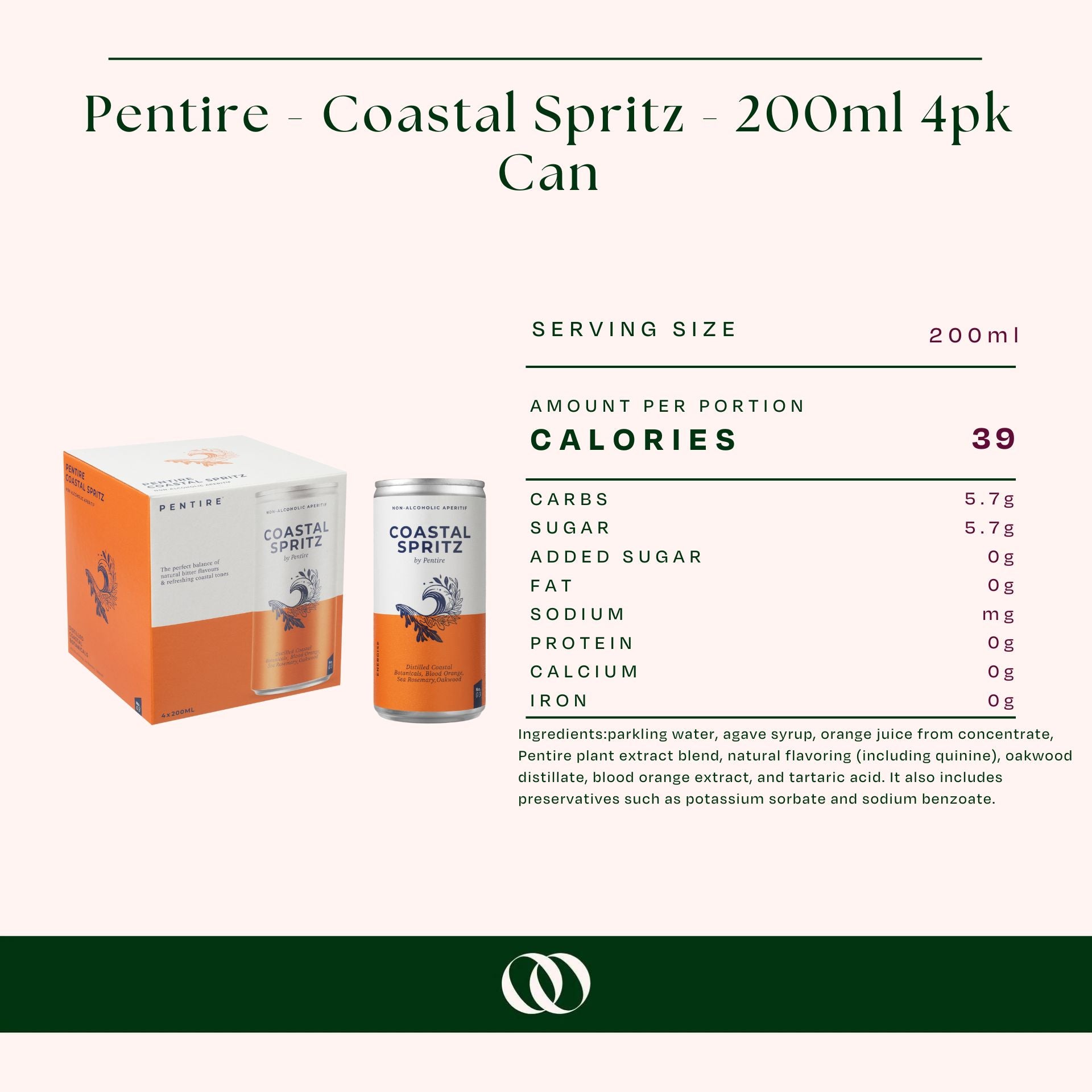 Pentire - Coastal Spritz - 200ml 4pk Can - Boisson