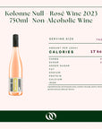 Kolonne Null - Rosé Wine 2023 750ml- Non-Alcoholic Wine - Nutrition