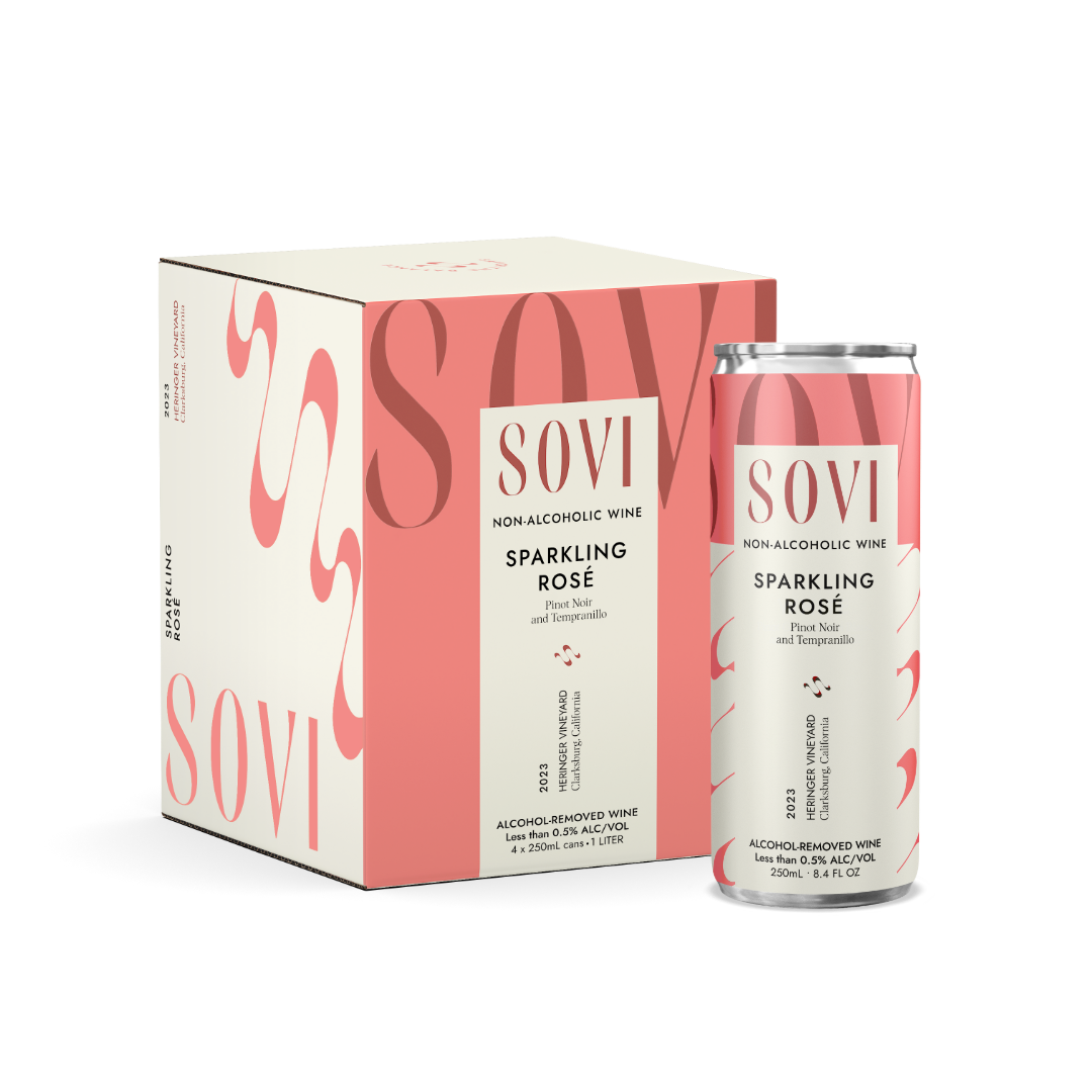 Sovi - Non-Alcoholic Sparkling Rosé (4-Pack)