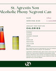 St. Agrestis Non-Alcoholic Phony Negroni Can - Nutrition