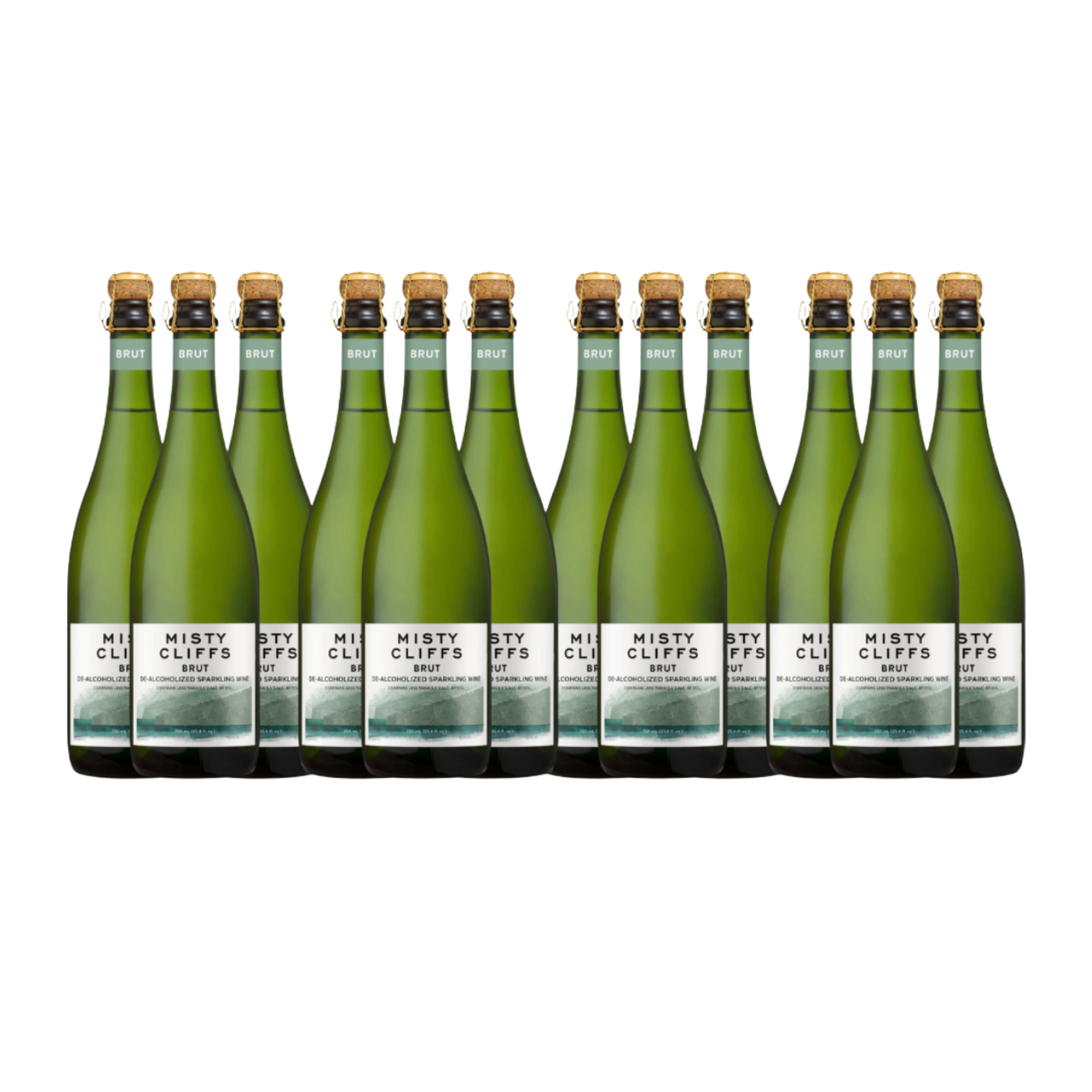 Misty Cliffs Non-Alcoholic Sparkling Brut - Case - 12 Bottles - Boisson