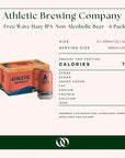 Athletic Brewing Company - Free Wave Hazy IPA - Non-Alcoholic Beer - 6 Pack - Nutrition
