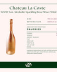 Chateau La Coste - NOOH Non-Alcoholic Sparkling Rosé Wine - 750ml - Nutrition