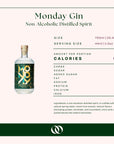Monday Gin - Non-Alcoholic Distilled Spirit - Nutrition