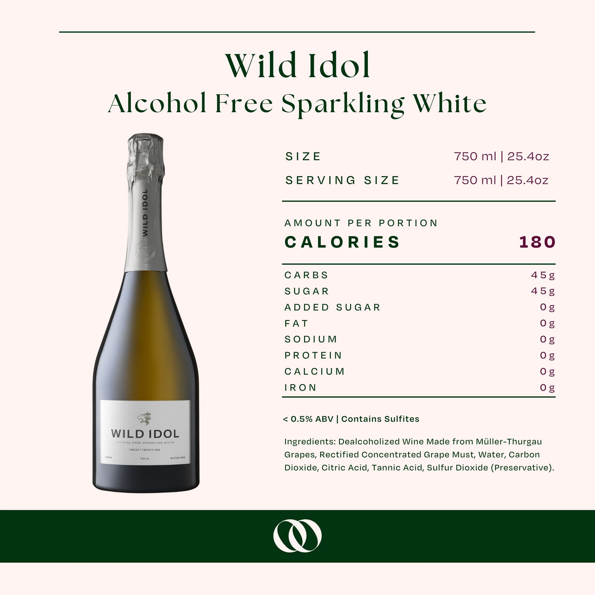 Wild Idol - Alcohol Free Sparkling White 750ml - Boisson