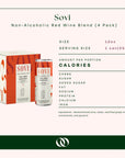 Sovi Non-Alcoholic Red Wine Blend (4 pack) - Nutrition