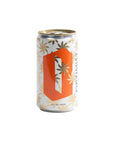 Can with floral design and 'Optimist' branding on a white background