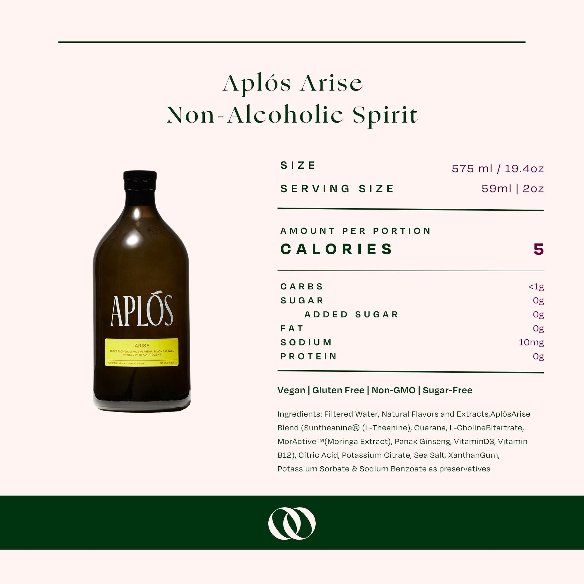 Aplós ARISE Non-Alcoholic Adaptogen-Infused Spirit - Boisson