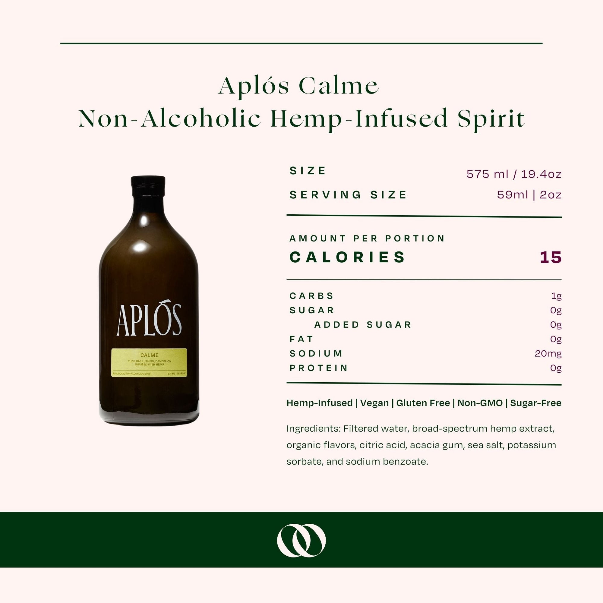 Aplós CALME Non-Alcoholic Hemp-Infused Spirit - Boisson