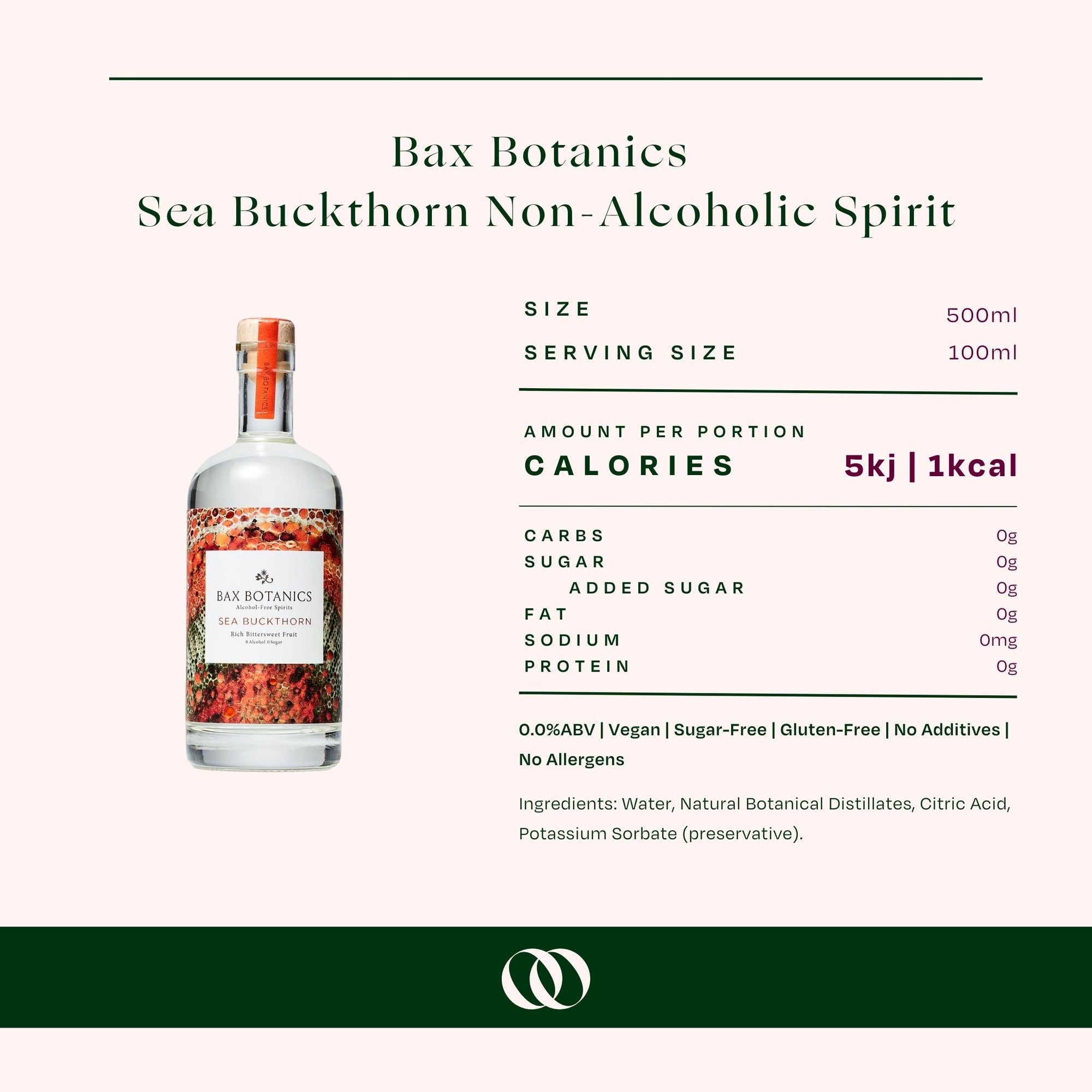 Bax Botanics Sea Buckthorn Non-Alcoholic Spirit - Boisson