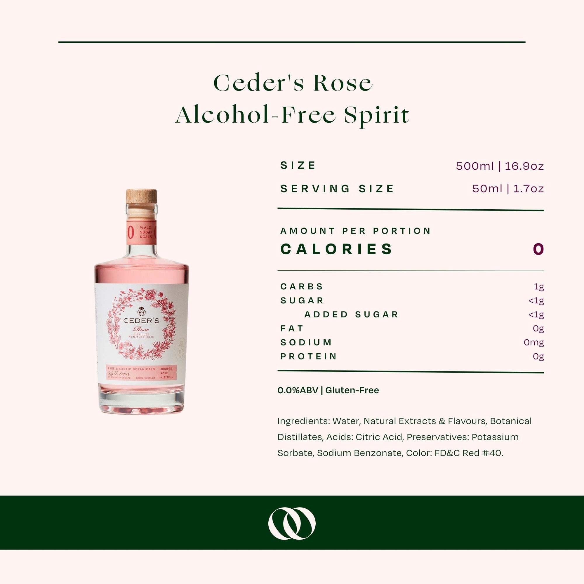 Ceder&#39;s - Ceder&#39;s Pink Rose - Non-Alcoholic Spirit - Boisson