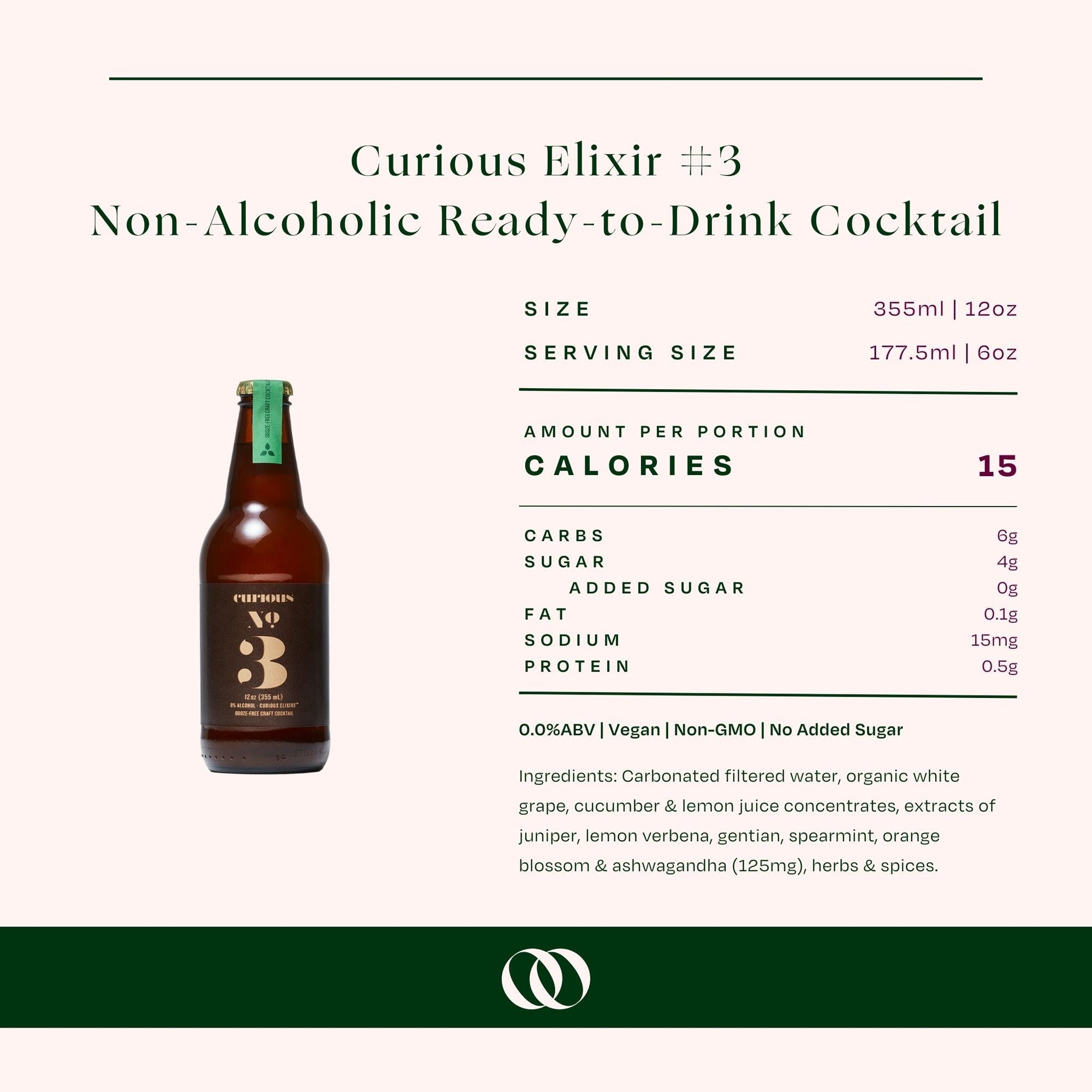 Curious Elixir #3 - Non-Alcoholic Ready-to-Drink Cocktail - Boisson