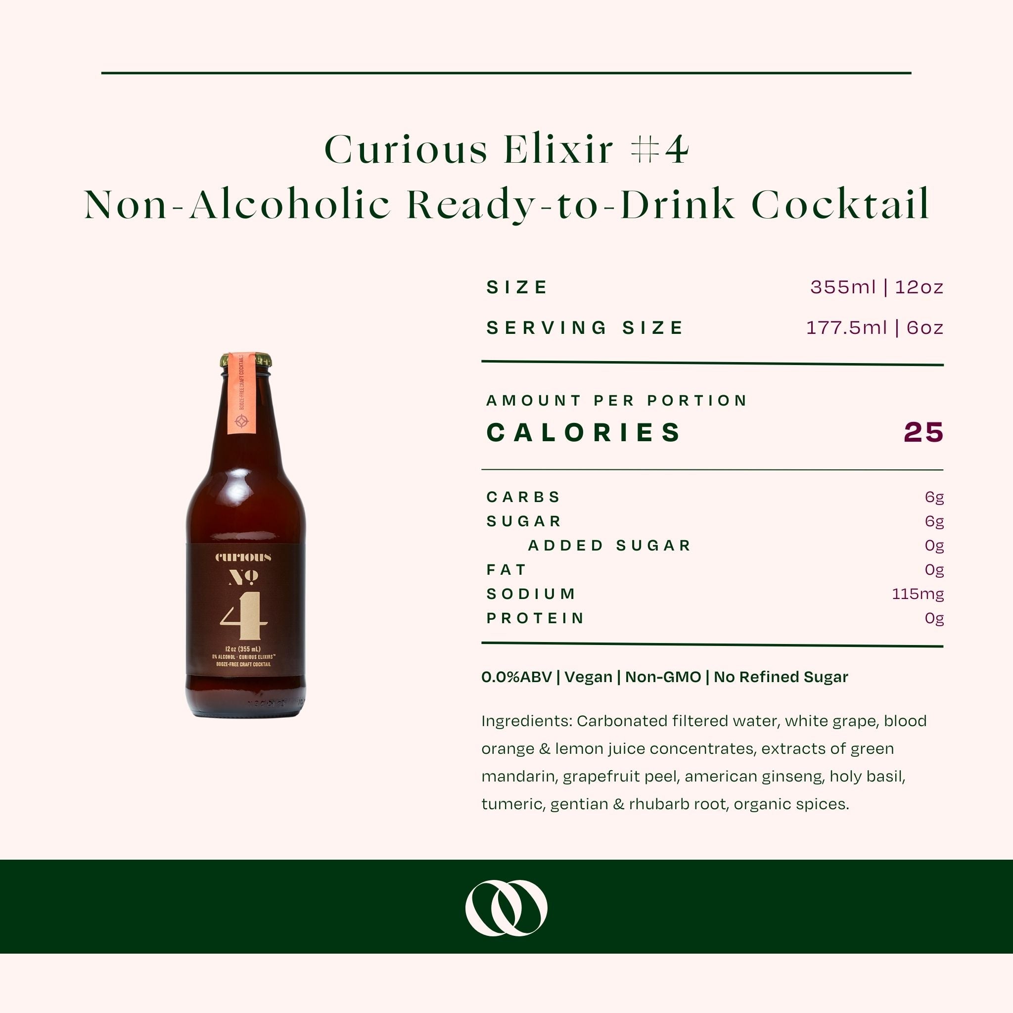 Shop Curious Elixir 4 NonAlcoholic Cocktail 0.0 ABV Boisson