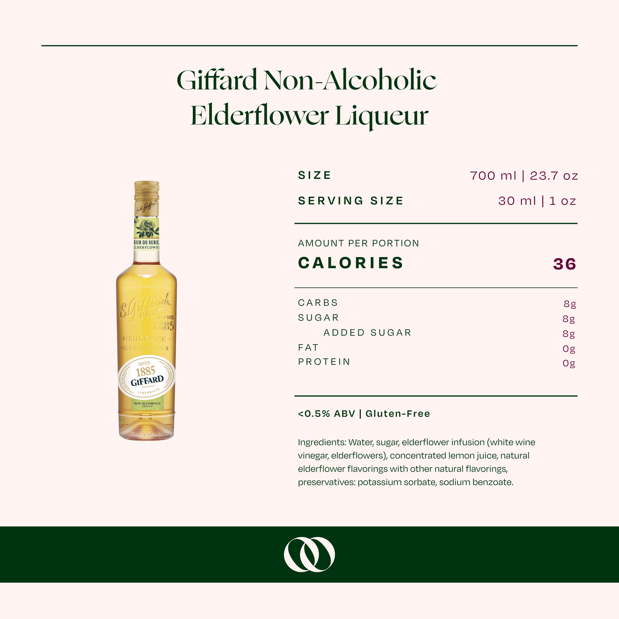 Giffard Non-Alcoholic Elderflower Liqueur - Boisson