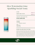 Hiyo - Watermelon Lime Non-Alcoholic Sparkling Social Tonic - 4 Pack - Boisson