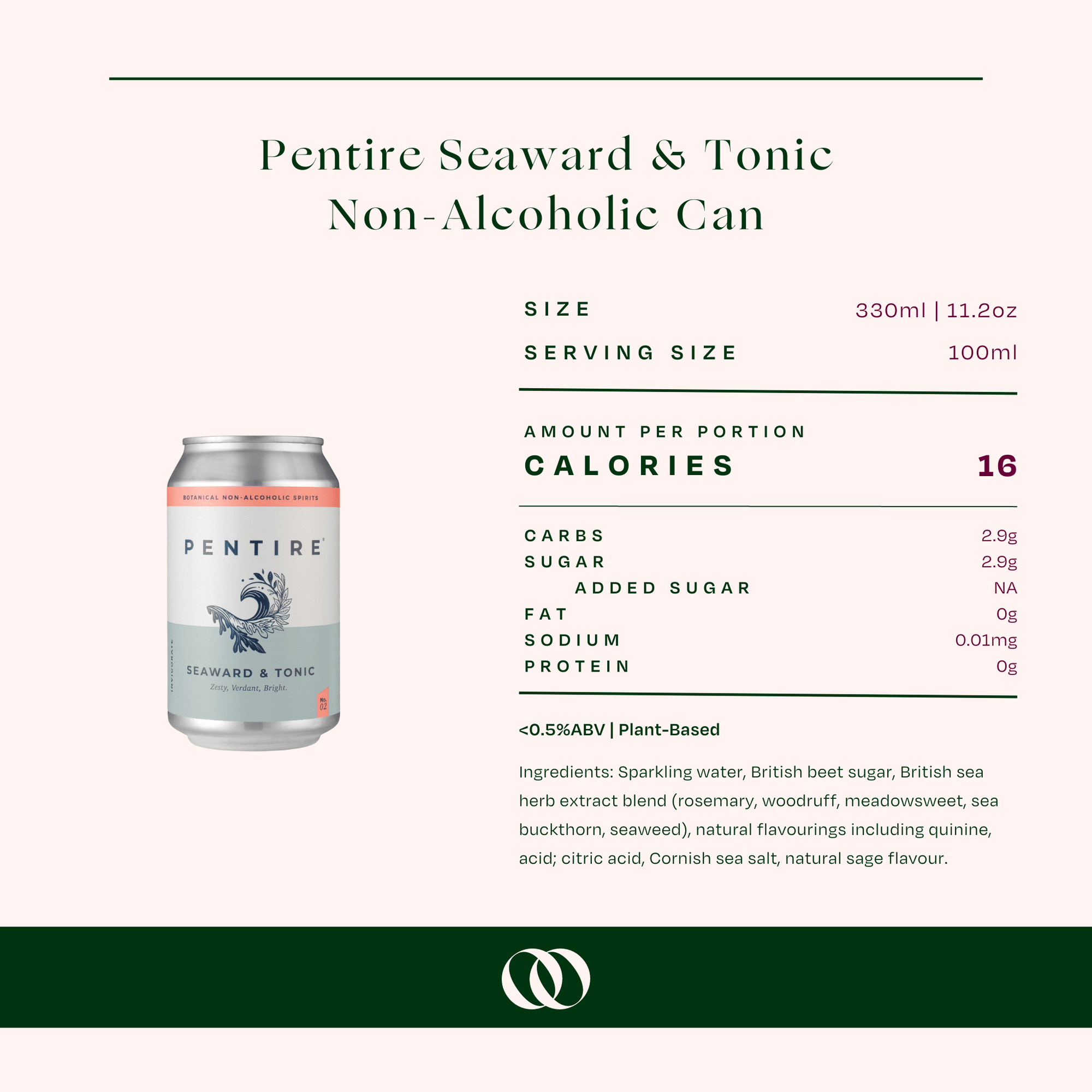 Pentire - Seaward & Tonic - Non-Alcoholic Beverage 4 Pack Bundle - Boisson