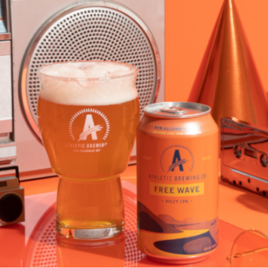 Athletic Brewing Company - Free Wave Hazy IPA - Non-Alcoholic Beer - 6 Pack - Lifestyle