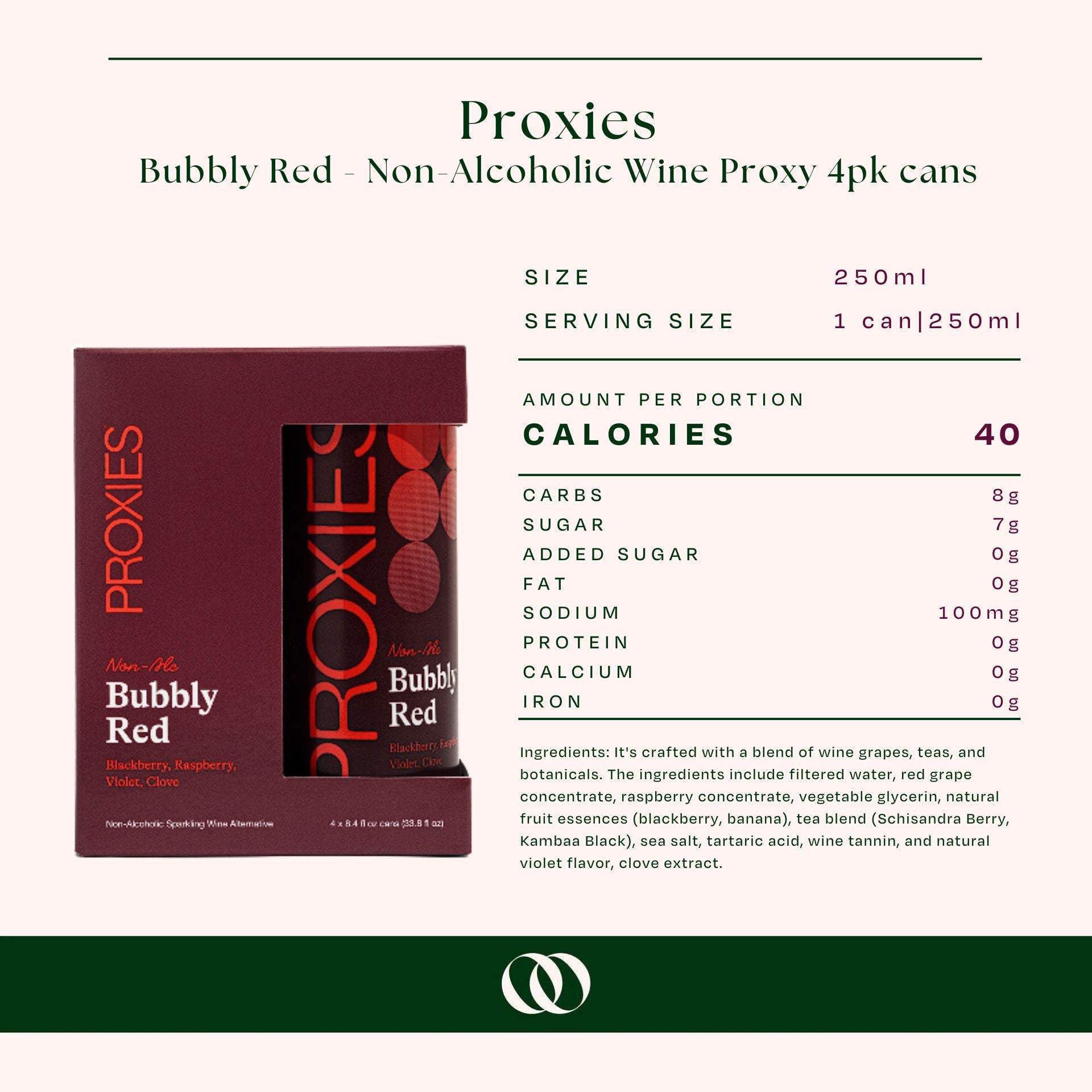 Proxies - Bubbly Red - Non-Alcoholic Wine Proxy 4pk cans