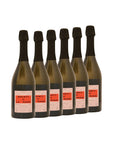 Six bottles of Society La Rasse wine on a white background