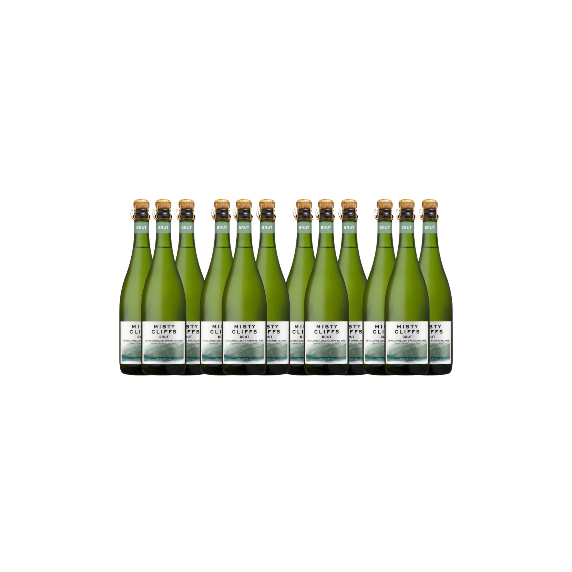 Misty Cliffs Non-Alcoholic Sparkling Brut - Case - 12 Bottles - Boisson
