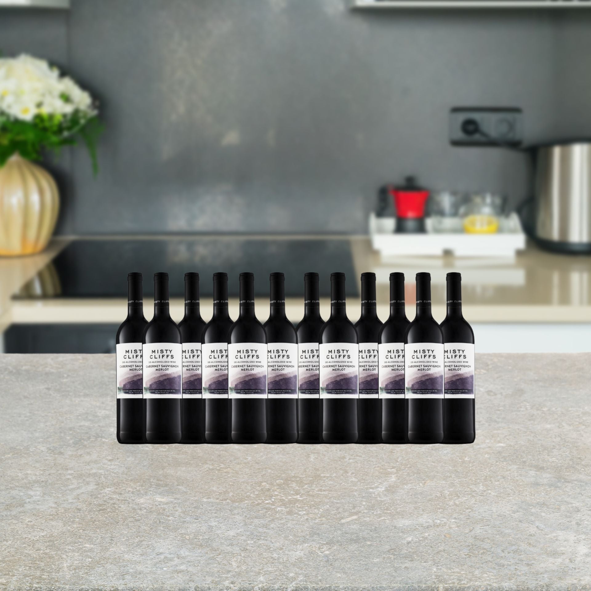 Misty Cliffs Non-Alcoholic Cabernet Sauvignon Merlot - Case - 12 Bottles