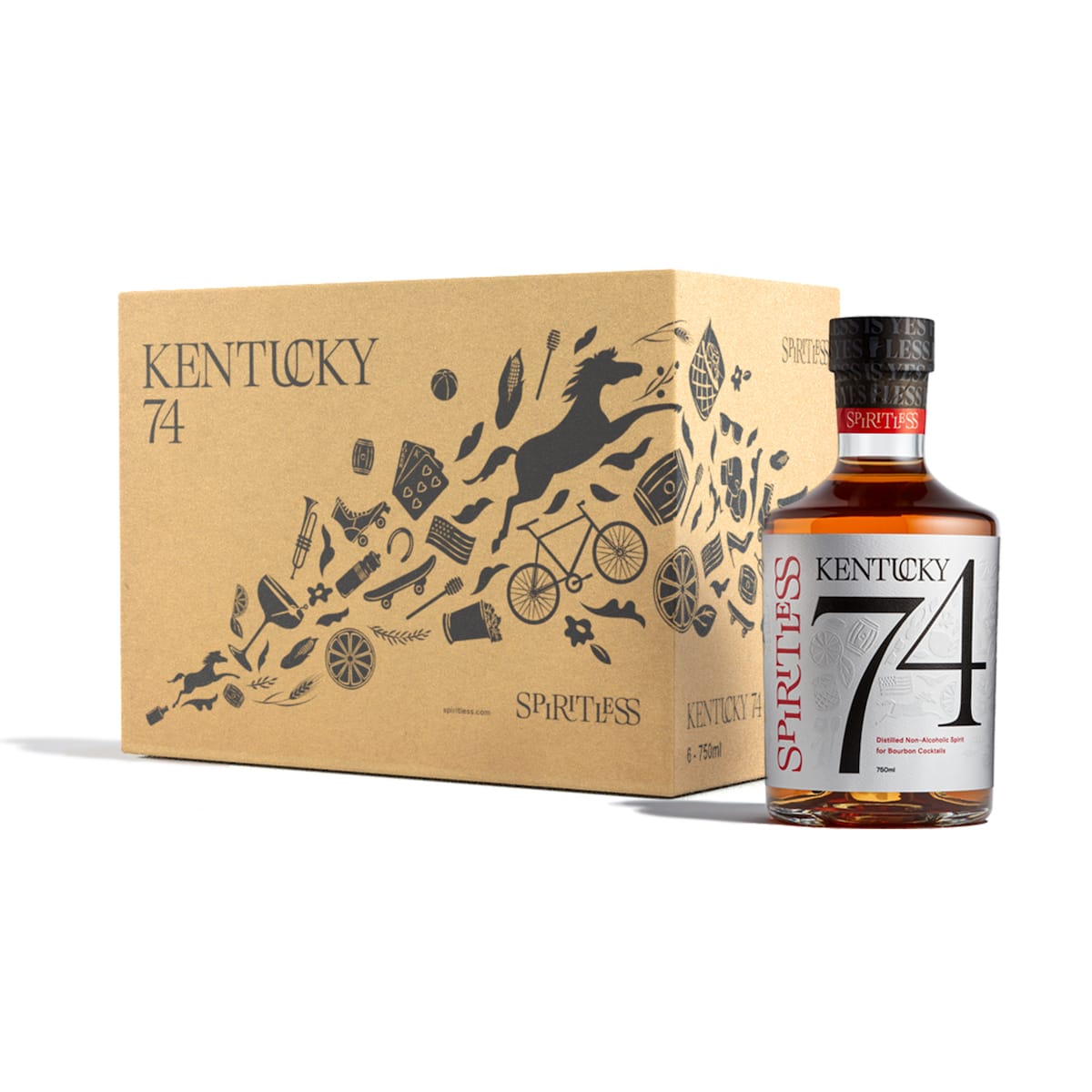 Spiritless Kentucky 74 Non Alcoholic Bourbon 6 pack