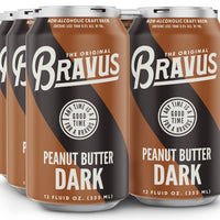 Bravus Brewing - Peanut Butter Dark Non-Alcoholic Beer 6-pack - Boisson — Brooklyn's Non-Alcoholic Spirits, Beer, Wine, and Home Bar Shop in Cobble Hill