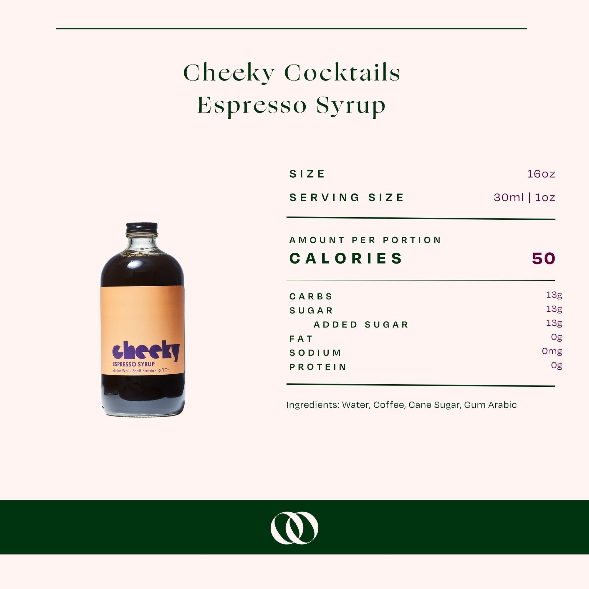Cheeky Cocktails - Espresso Syrup 16 oz - Boisson — Brooklyn&#39;s Non-Alcoholic Spirits, Beer, Wine, and Home Bar Shop in Cobble Hill