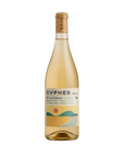 Bottle of Cypher Bräu white wine on a white background