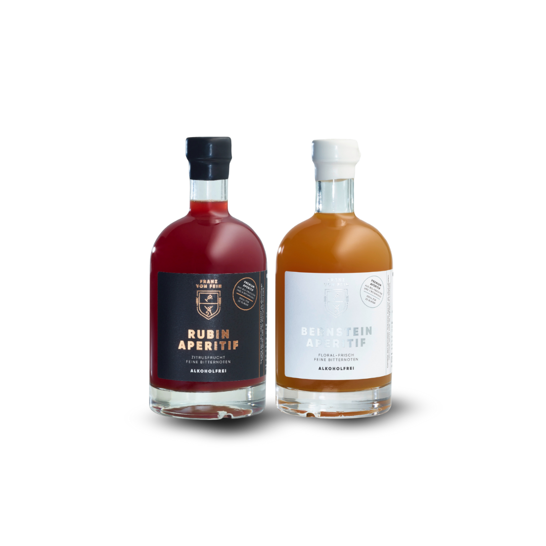 two bottles of Franz Von Fein Aperitif
