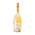 Bottle of French Bloom sparkling wine on a white background