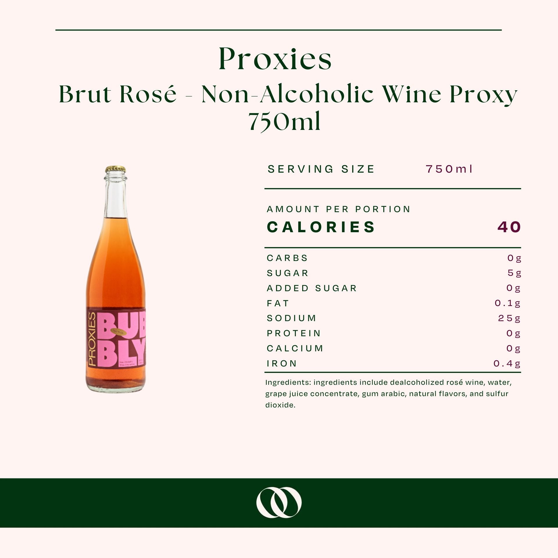 Proxies - Brut Rosé - Non-Alcoholic Wine Proxy 750ml