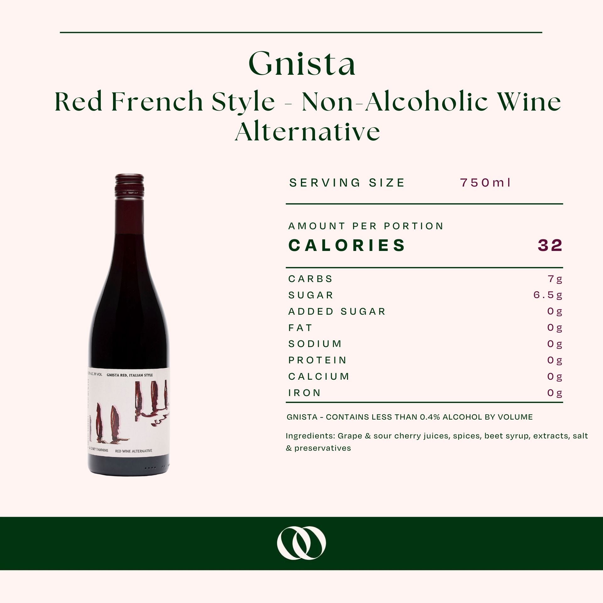 Gnista - Red Italian Style - Non-Alcoholic Wine Alternative 750ml