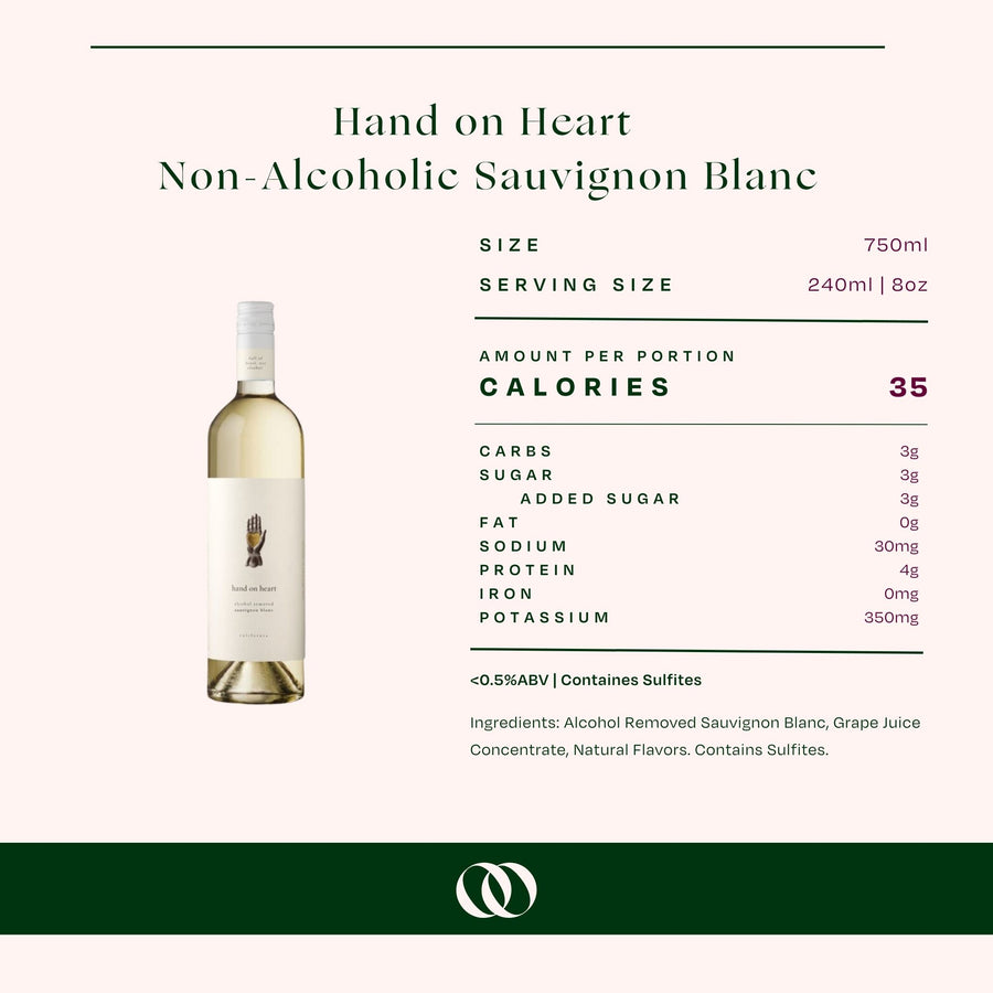 Hand on Heart - Non-Alcoholic Sauvignon Blanc - Boisson — Brooklyn's Non-Alcoholic Spirits, Beer, Wine, and Home Bar Shop in Cobble Hill