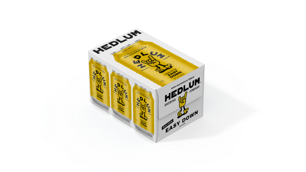 3D perspective of Hedlum easy down 6pack box