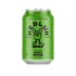 Green can of Hedlum Brewing Company non-alcoholic brew on a white background