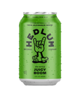 Green can of Hedlum Brewing Company non-alcoholic brew on a white background