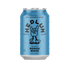 Blue can of Hedlum Brewing Company non-alcoholic brew on a white background
