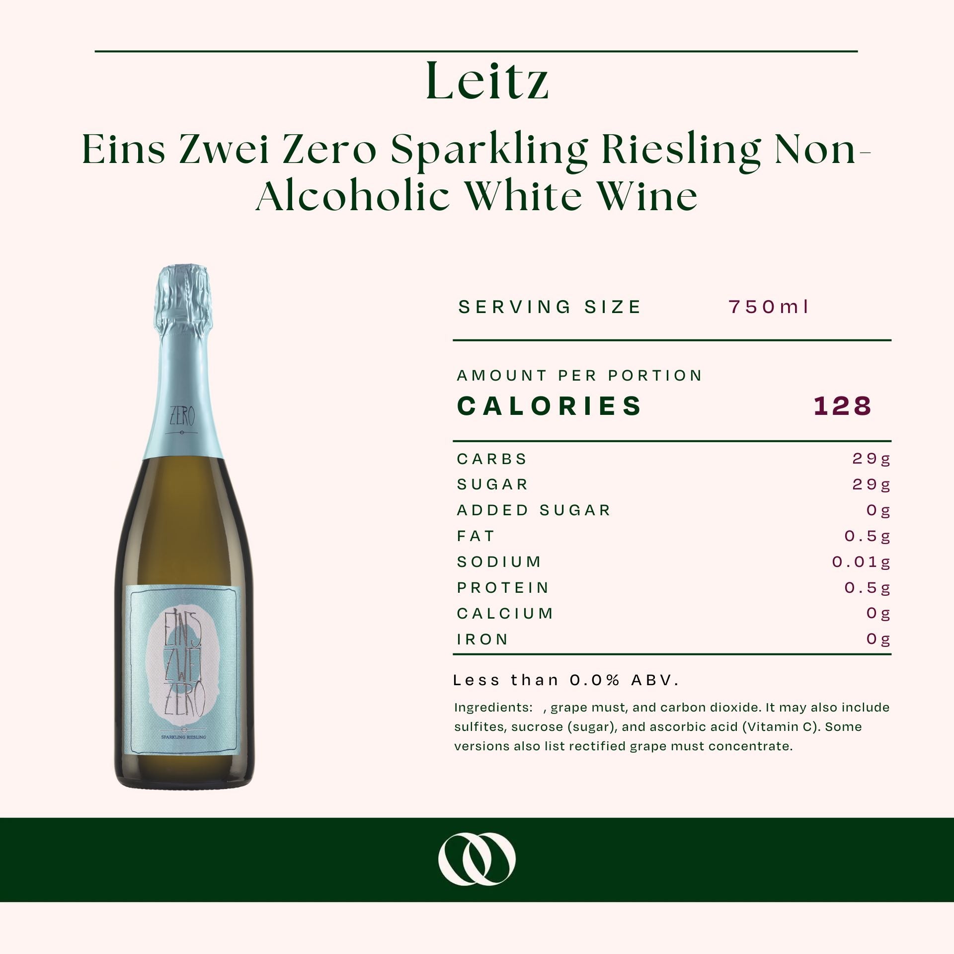 Leitz - Eins Zwei Zero Sparkling Riesling Non-Alcoholic White Wine