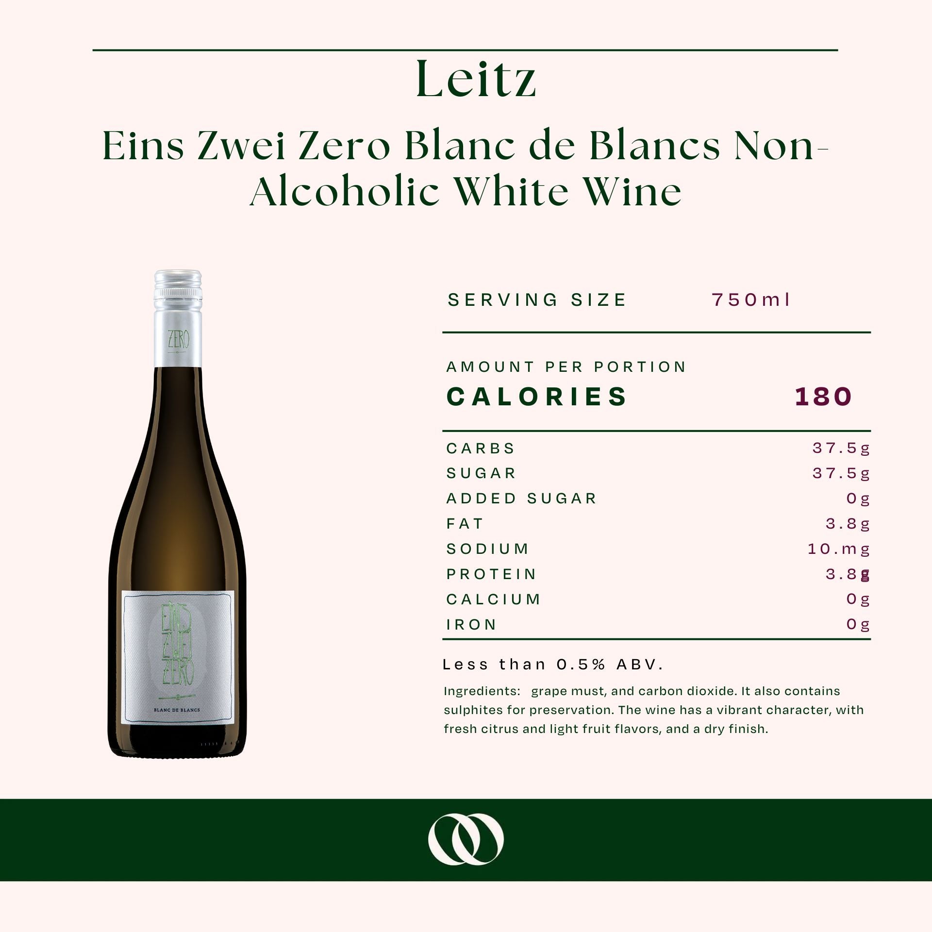 Leitz - Eins Zwei Zero Blanc de Blancs Non-Alcoholic White Wine