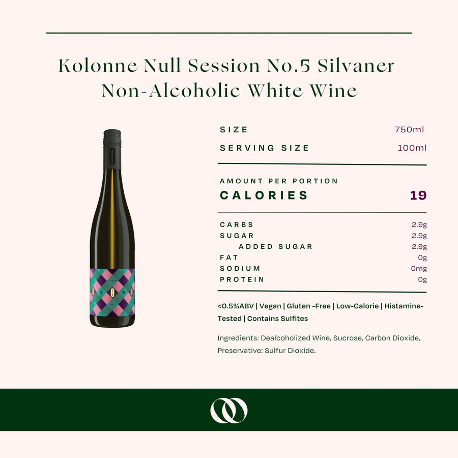 Kolonne Null - Session No.5 Silvaner 2021 - Non-Alcoholic White Wine 750ml - Boisson — Brooklyn's Non-Alcoholic Spirits, Beer, Wine, and Home Bar Shop in Cobble Hill
