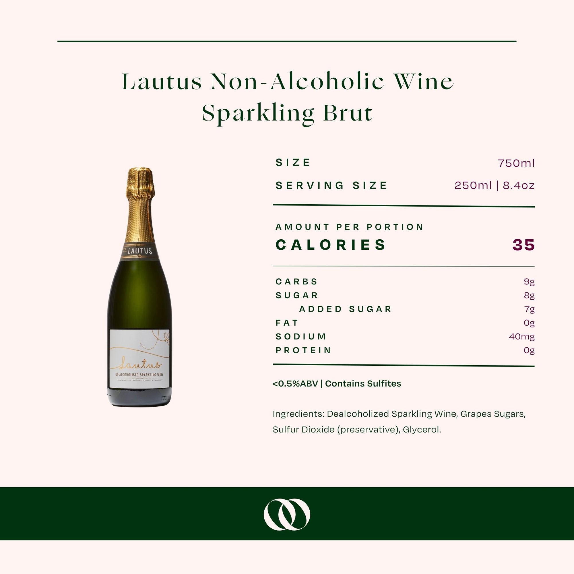 Lautus - Non-Alcoholic Wine - Sparkling Brut - Boisson — Brooklyn's Non-Alcoholic Spirits, Beer, Wine, and Home Bar Shop in Cobble Hill